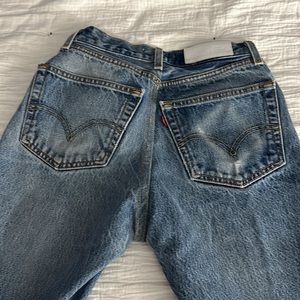 RE/DONE Levi’s high rise jeans with light distressing size 24